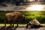 Le bison et la tortue