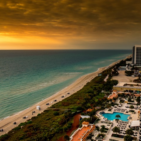 Miami Beach fontaine blue de Wttrwulghe Xavier