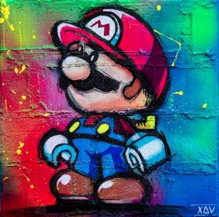 Mario street art Xavier Wttrwulghe