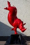 Rhino danseur Red Gloss Big  de Wttrwulghe Xavier